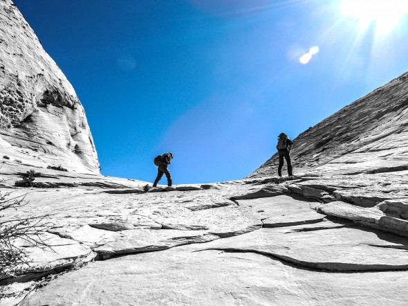 More from the approach up the white sandstone