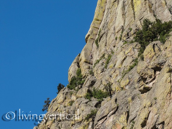 look closely...this is the beginning of the first pitch from the ground...zoomed in a bit. 