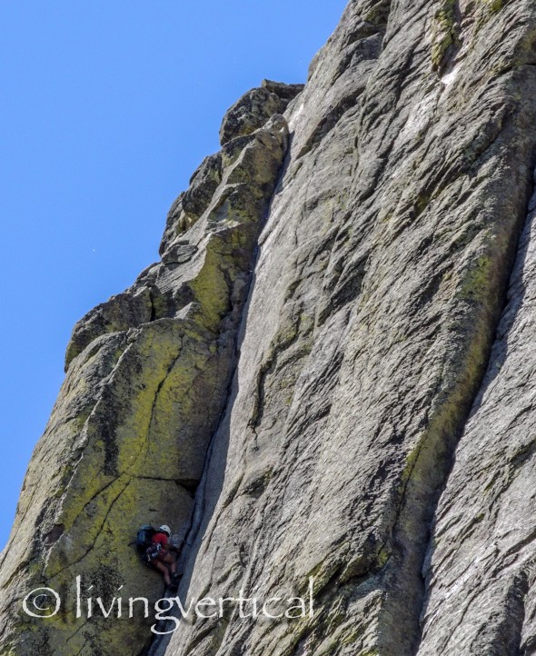 Martin climbing pitch 2, laying it back!