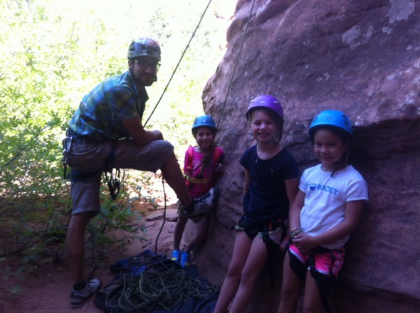 me and some of the girls, Kaia, Grace and Zoe.